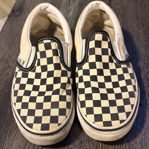 Vans Kids Black and White Checkered Sneakers